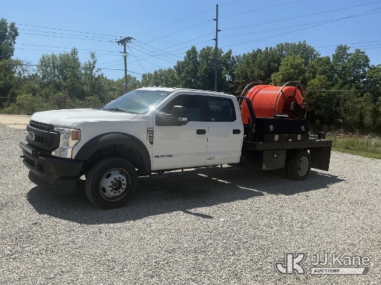 (Fort Wayne, IN) 2020 Ford F-550 Crew Cab DRW Reel Loader Truck Runs, Moves & Operates) (Corrosion