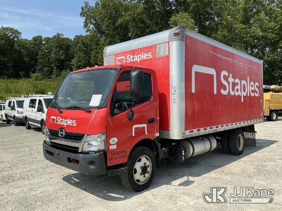 (Shrewsbury, MA) 2018 Hino 195 Van Body Truck Runs & Moves) (Dash Warning Indicators On, Windshield