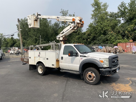 (North Haven, CT) Altec AT235, Articulating & Telescopic Non-Insulated Bucket Truck mounted behind c