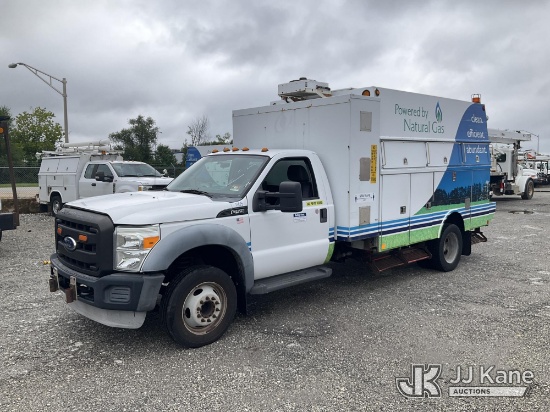 (Plymouth Meeting, PA) 2012 Ford F550 2WD Enclosed Service Truck CNG Only) (Runs & Moves) (Engine Pe