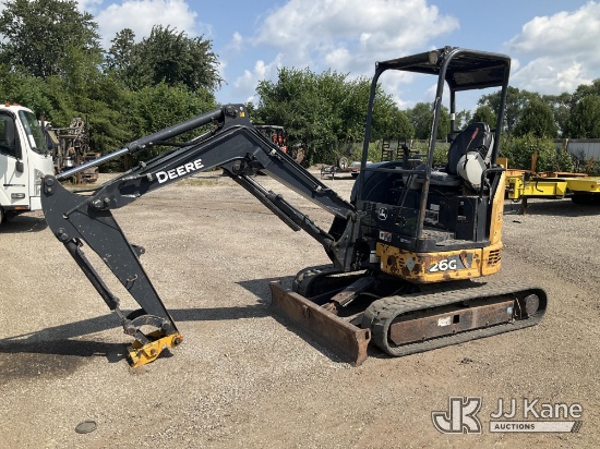 (South Beloit, IL) 2017 John Deere 26G Mini Hydraulic Excavator Runs, Moves, & Operates