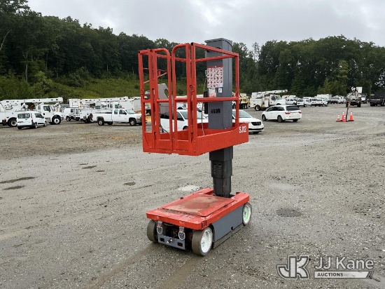 (Shrewsbury, MA) 2014 Sky Jack SJ12 Self-Propelled Vertical Mast Lift Moves & Operates