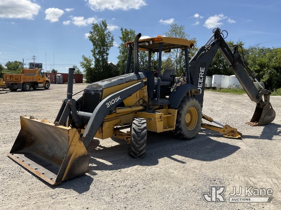 (Fort Wayne, IN) 2014 John Deere 310SK 4x4 Tractor Loader Backhoe Runs, Moves & Operates)(Front Left