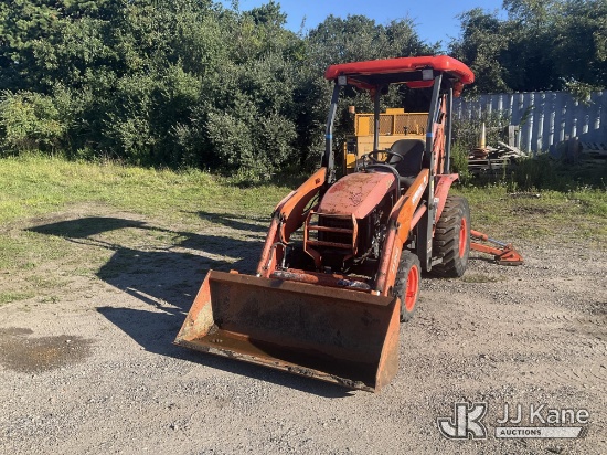 (Bellport, NY) 2014 Kubota B26 4x4 Mini Tractor Loader Backhoe Not Running, Condition Unknown) (Bad