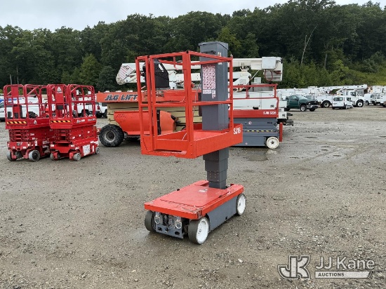 (Shrewsbury, MA) 2021 Sky Jack SJ16 Self-Propelled Vertical Mast Lift Moves & Operates