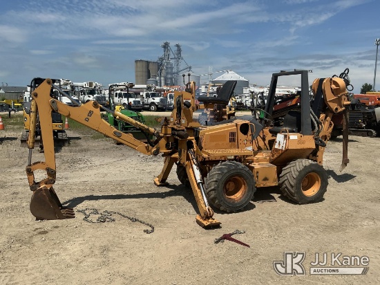 (South Beloit, IL) 2002 Case 560 Rubber Tired Vibratory Cable Plow Runs, Moves & Operates)(Engine Pe