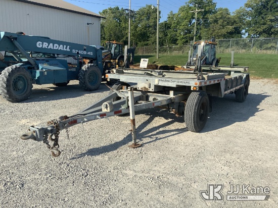 (Fort Wayne, IN) 2001 Sauber 1599-DD Galvanized Pole/Material Wagon Trailer Missing Retainer Pin