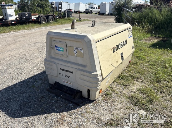 (Bellport, NY) 2012 Ingersoll Rand/Doosan P260/HP220WYM-T3 Air Compressor, Skid Mounted Not Running,