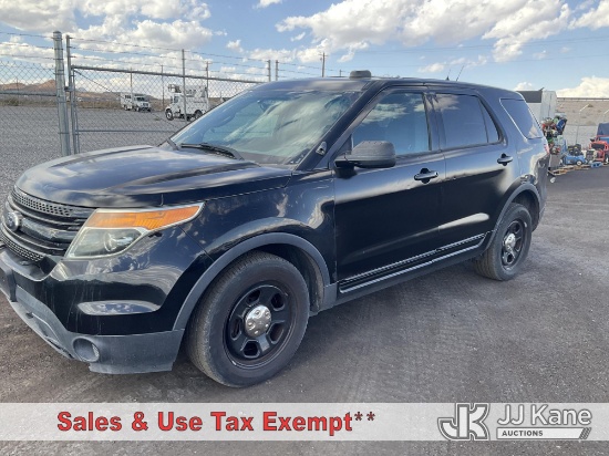 (Las Vegas, NV) 2014 Ford Explorer Police Sport Utility Vehicle Runs & Moves)(Seller States: No A/C