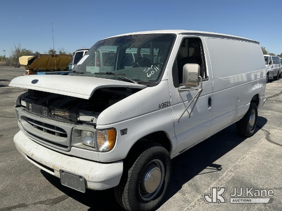 (Salt Lake City, UT) 1999 Ford E350 Cargo Van Runs & Moves) (Engine Won't Stay Running Without Batte