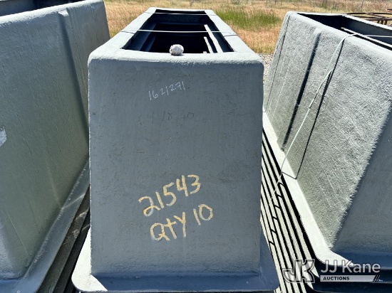 (Post Falls, ID) Fiberglass Tubs One Stack of 10 per lot. Dimensions are 64 inches x 24 inches x 18