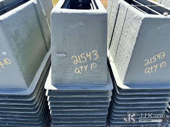 (Post Falls, ID) Fiberglass Tubs One Stack of 10 per lot. Dimensions are 64 inches x 24 inches x 18