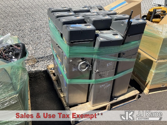 (Las Vegas, NV) Pallet of genfare fare boxes (Condition Unknown) NOTE: This unit is being sold AS IS