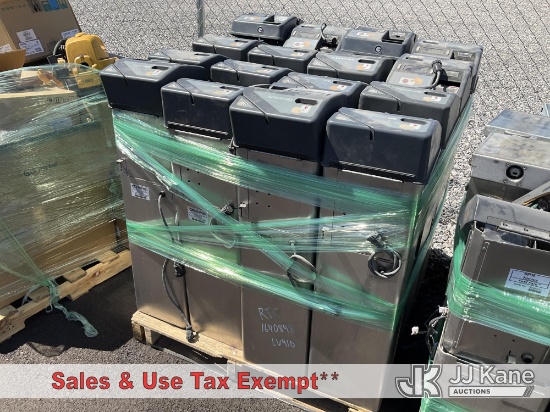 (Las Vegas, NV) Pallet of genfare fare boxes (Condition Unknown) NOTE: This unit is being sold AS IS