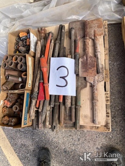(Salt Lake City, UT) 20 Misc. drill and jack hammer bits 6 Jack Hammer Spades 30 Jack Hammer Tips 12