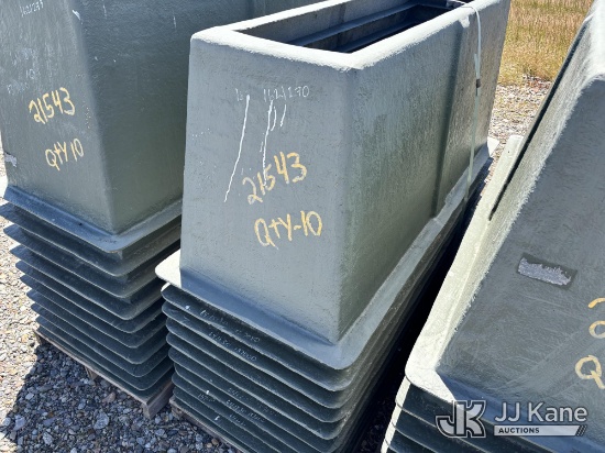 (Post Falls, ID) Fiberglass Tubs One Stack of 10 per lot. Dimensions are 64 inches x 24 inches x 18