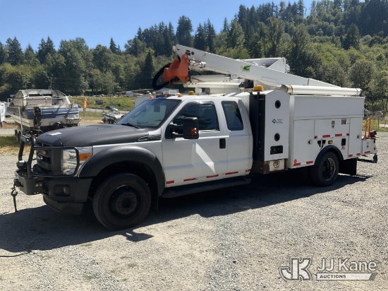 (Eatonville, WA) Altec AT40G, Articulating & Telescopic Bucket Truck mounted behind cab on 2014 Ford