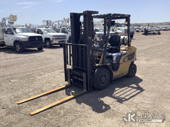 (Phoenix, AZ) 2007 CAT P5000 Pneumatic Tired Forklift Runs, Moves & Operates