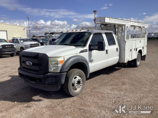 (Phoenix, AZ) 2012 Ford F550 Crew-Cab Service Truck Runs & Moves) (Ticking Sound) (Seller States: In