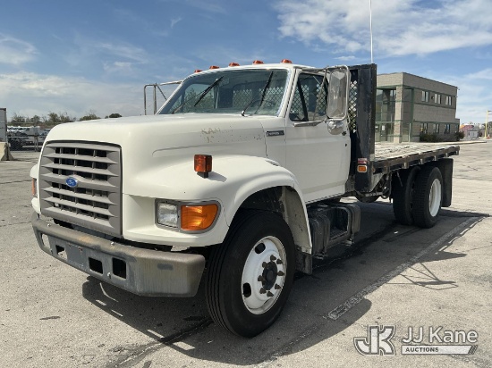 (Salt Lake City, UT) 1995 Ford F700 Flatbed Truck Runs & Moves