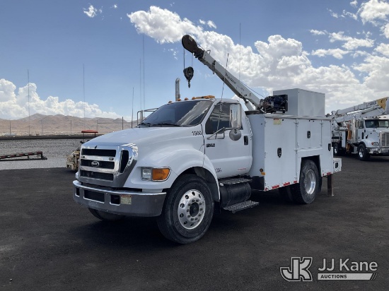 (Las Vegas, NV) 2005 Ford F-750 Mechanics Service Truck Runs, Moves & Crane Operates