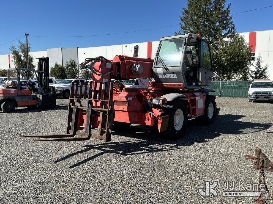 (Portland, OR) 1999 Manitou MRT1850 Rough Terrain Hydraulic Telescopic Forklift Runs & Moves) (hydra