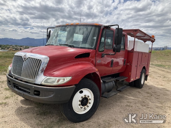 (Colorado Springs, CO) 2004 International 4300 Crew-Cab Utility Truck Runs & Moves