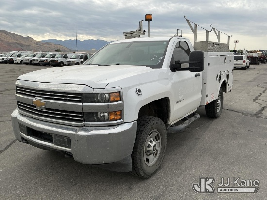 (Salt Lake City, UT) 2016 Chevrolet Silverado 2500HD 4x4 Enclosed Service Truck Runs & Moves) (Winds