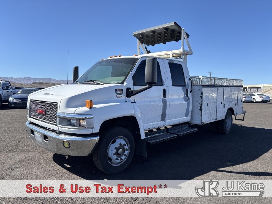 (Las Vegas, NV) 2007 GMC C5500 Crew-Cab Utility Truck Runs & Moves