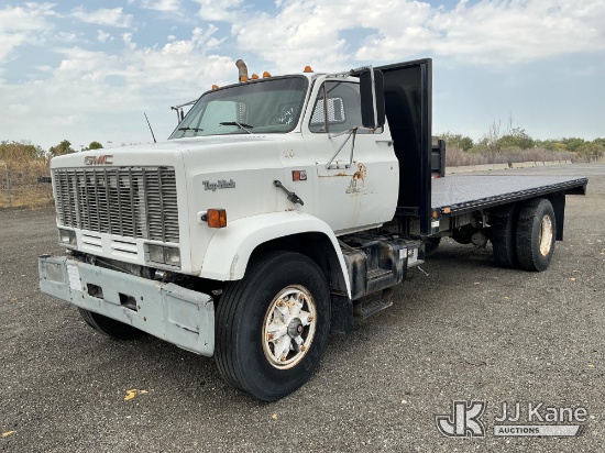 (Salt Lake City, UT) 1987 GMC Topkick Flatbed Truck Runs & Moves