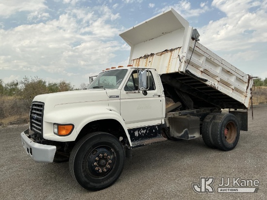 (Salt Lake City, UT) 1996 Ford F700 Dump Truck Runs, Moves & Dump Operates