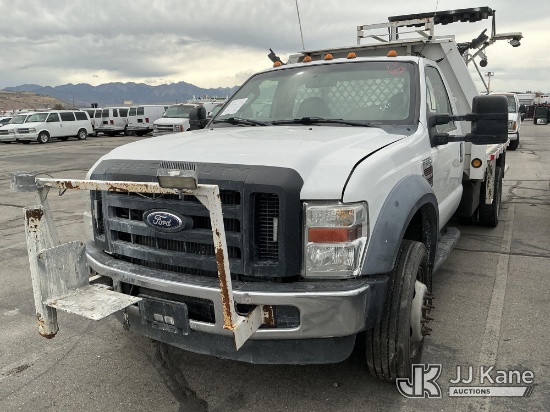 (Salt Lake City, UT) 2010 Ford F550 Flatbed Truck Not Running, Condition Unknown) (Seller States: Ne