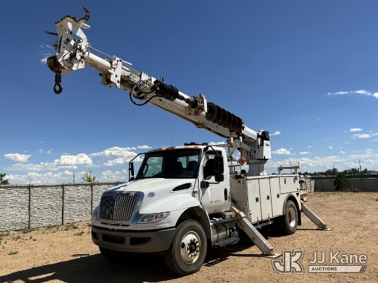 (Fort Lupton, CO) Altec DM47BTR, Digger Derrick rear mounted on 2020 International MV607 Utility Tru