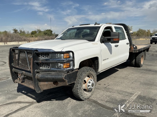 (Salt Lake City, UT) 2019 Chevrolet Silverado 3500HD Crew-Cab Flatbed Truck Runs & Moves) (Engine Pe