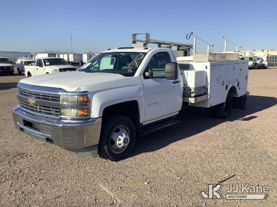 (Phoenix, AZ) 2015 Chevrolet Silverado 3500HD Enclosed Service Truck Runs & Moves