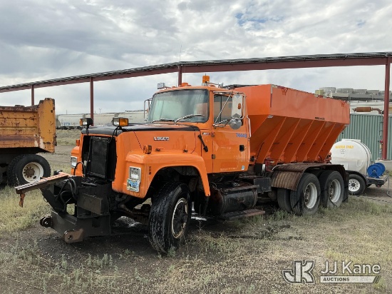 (Point Of Rocks, WY) 1993 Ford LT9000 Snow Plow Truck Not Running, Condition Unknown