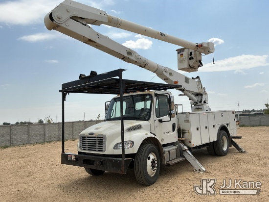 (Fort Lupton, CO) Altec AA755-MH, Material Handling Bucket Truck rear mounted on 2015 Freightliner M