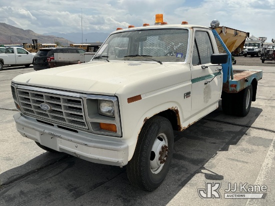 (Salt Lake City, UT) 1986 Ford F350 Flatbed Truck Not Running, Condition Unknown