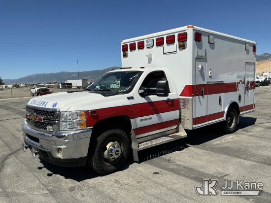 (Salt Lake City, UT) 2013 Chevrolet Silverado 3500HD 4x4 Ambulance/Rescue Vehicle Runs & Moves