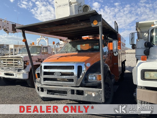 (Las Vegas, NV) Altec LR756, Over-Center Bucket Truck mounted behind cab on 2015 Ford F-750 Chipper