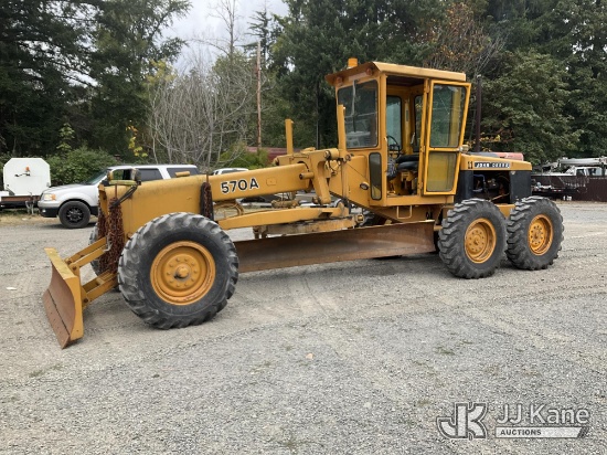 (Eatonville, WA) 1972 John Deere 570A Motor Grader Not Running, Condition Unknown