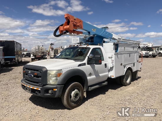 (Dixon, CA) Altec AT37G, Articulating & Telescopic Bucket Truck mounted behind cab on 2013 Ford F-55
