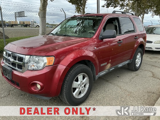 (Dixon, CA) 2008 Ford Escape XLT V6 4-Door Sport Utility Vehicle Runs & Moves)(Dash Warning Indicato