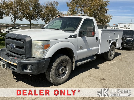 (Dixon, CA) 2013 Ford F-350 SD Service Truck Runs & Moves)(Dash Warning Indicators On