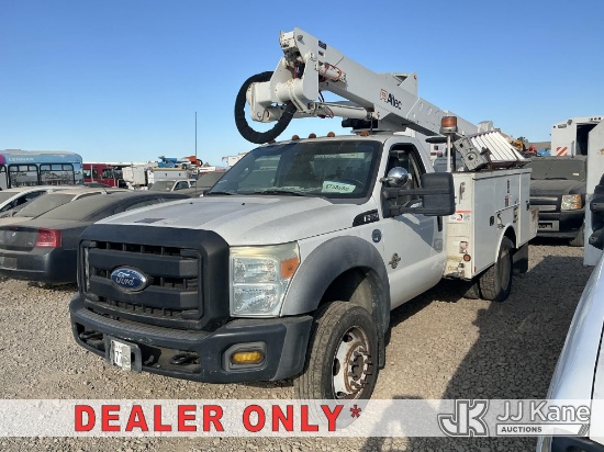 (Dixon, CA) Altec AT37G, Articulating & Telescopic Bucket Truck mounted behind cab on 2011 Ford F-55