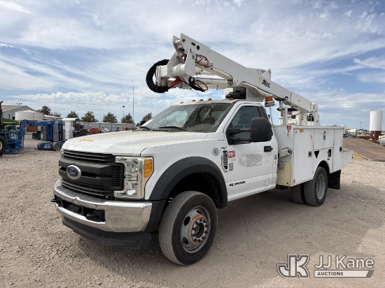 (Dixon, CA) Altec AT40G, Articulating & Telescopic Bucket mounted behind cab on 2017 Ford F-550 Serv