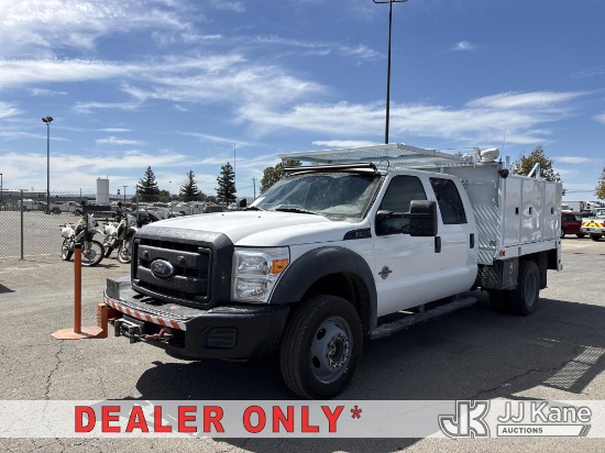 (Dixon, CA) 2013 Ford F-550 Crew-Cab Service Truck Runs & Moves) (Dash Warning Indicators On
