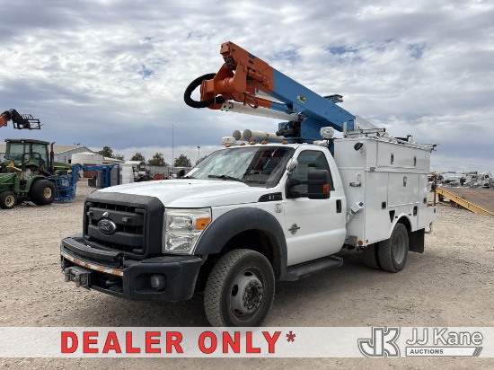 (Dixon, CA) Altec AT37G, Articulating & Telescopic Bucket mounted behind cab on 2016 Ford F-550 Regu