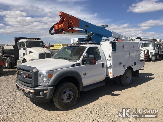(Dixon, CA) Altec AT37G, Articulating & Telescopic Bucket Truck mounted behind cab on 2015 Ford F-55