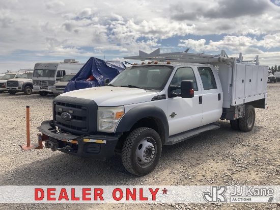 (Dixon, CA) 2015 Ford F-550 Crew-Cab Service Truck Runs & Moves) (Dash Warning Indicator Light On